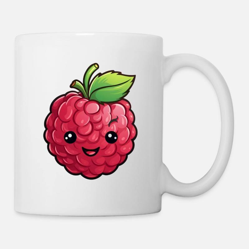 Himbeere - Tasse - Weiß