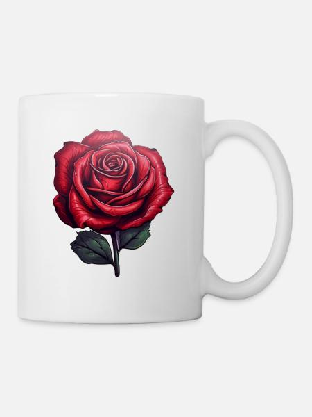 Rose rot - Tasse - Weiß