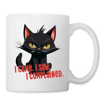 Came saw complained angry cat - Mug - white - Right