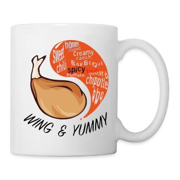 WING & YUMMY - Mug - white - Right