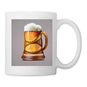 Brezelbier - Tasse - Weiß - Rechts