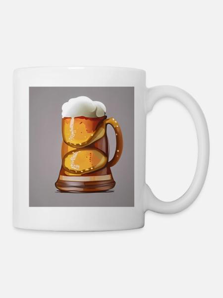 Brezelbier - Tasse - Weiß