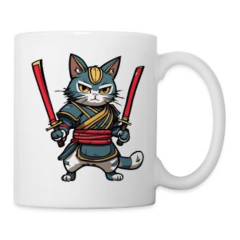 Samurai Cat #36 - Mug - white - Right