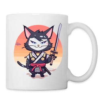 Samurai Cat #37 - Mug - white - Right