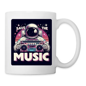Save the Music - Tasse - Weiß - Rechts