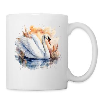Cygne animal de puissance - Mug blanc - blanc - Droite