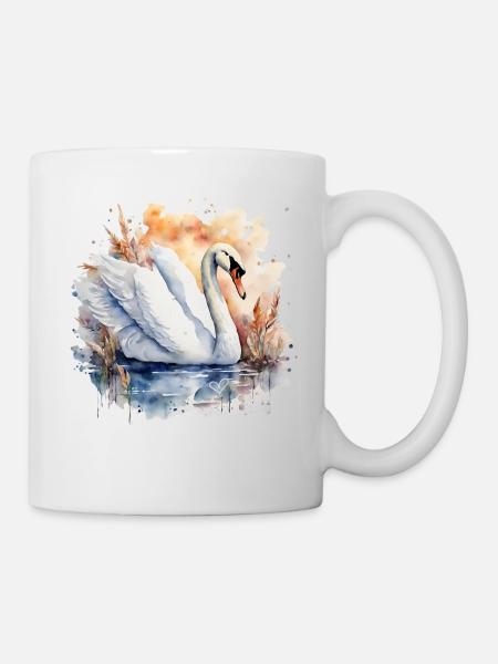 Cygne animal de puissance - Mug blanc - blanc