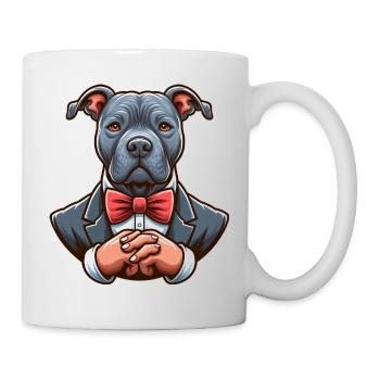 Pitbull en smoking - Mug blanc - blanc - Droite