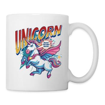 Licorne super-héros superpouvoirs bande dessinée surnaturelle - Mug blanc - blanc - Droite