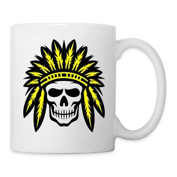 Apache Indian Chief Skull - Mug - white - Right