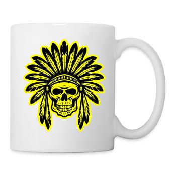 Apache Indian Chief Skull - Mug - white - Right