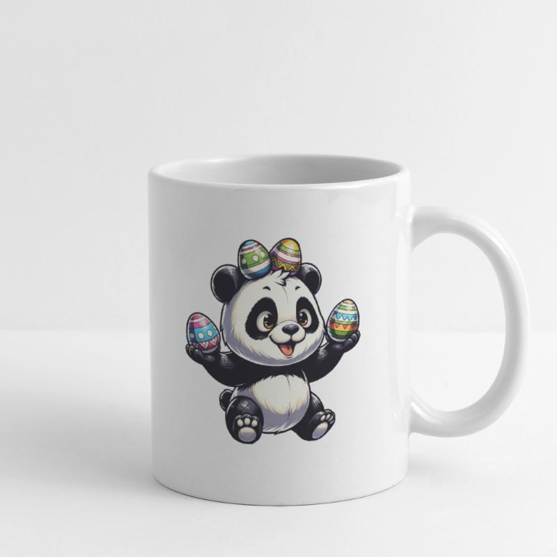 Cute Panda & Funny Easter Eggs Mug