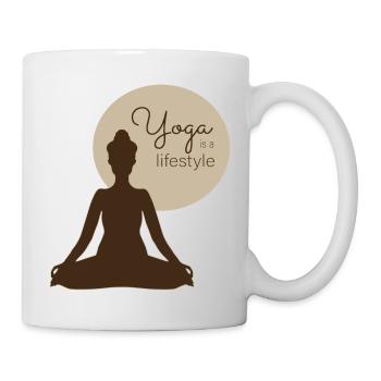 Yoga is a lifestyle - Tasse - Weiß - Rechts