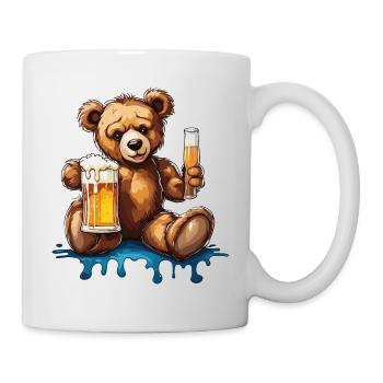 Teddybär / Kuscheltier / Stofftier / Geschenkidee - Tasse - Weiß - Rechts