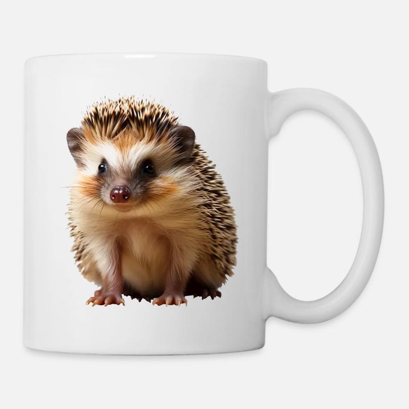 Watch out for hedgehogs in traffic - Mug - white