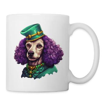 Caniche élégant de Mardi Gras - Mug blanc - blanc - Droite