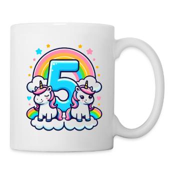Unicorns for five year old girl - Mug - white - Right