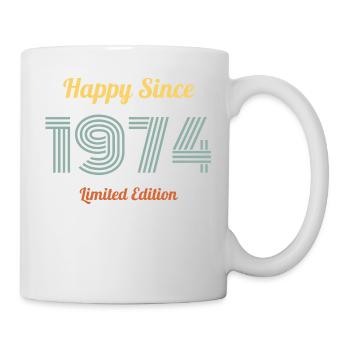 HAPPY SINCE 1974 LIMITED EDITION Birthday Gift - Mug - white - Right
