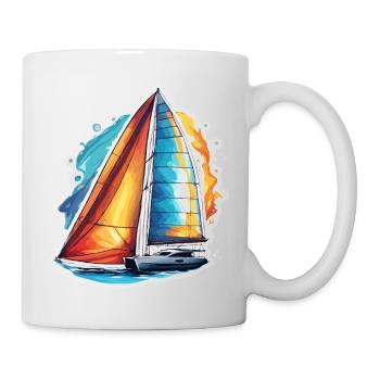 Bateau pirate / Bateau / Mer / Océan / Vagues - Mug blanc - blanc - Droite