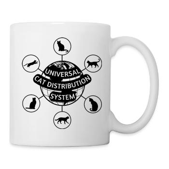 Universal Cat Distribution System - Mock Logo - Mug - white - Right