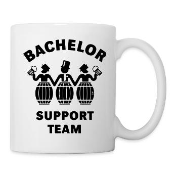Bachelor Support Team (JGA / Bierfässer / B) - Tasse - Weiß - Rechts