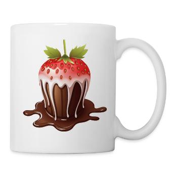 Whimsical Chocolate Strawberry Fusion Design - Mug - white - Right