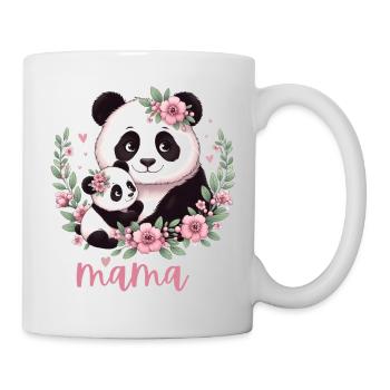 Panda Lover I Mama Panda And Cub Mother's Day - Tasse - Weiß - Rechts
