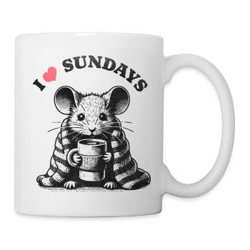 J’adore Sundays Mouse - Mug blanc - blanc - Droite