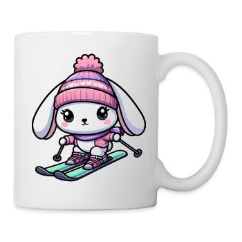 Snow bunny ski skier winter vacation design - Mug - white - Right