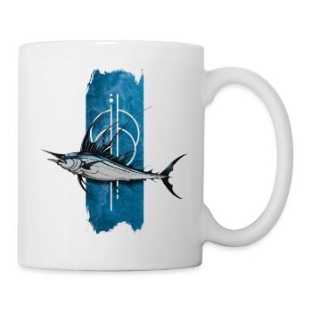 Der unerschütterliche Wächter: Marlin Majesty - Tasse - Weiß - Rechts