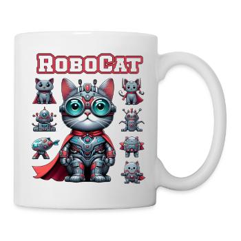Robocat Robot Chat Drôles D’animaux - Mug blanc - blanc - Droite