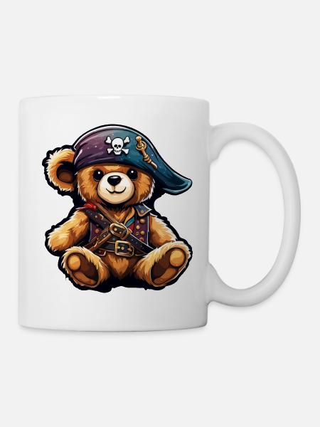 Teddybär / Kuscheltier / Stofftier / Geschenkidee - Tasse - Weiß