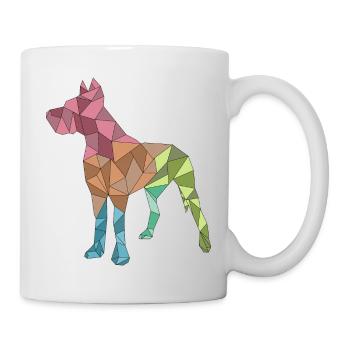 GROSSER DANE, geometrisch, bunt - Tasse - Weiß - Rechts