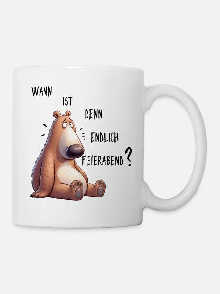 Feierabend Bürotasse | Kollegen Geschenk - Tasse - Weiß