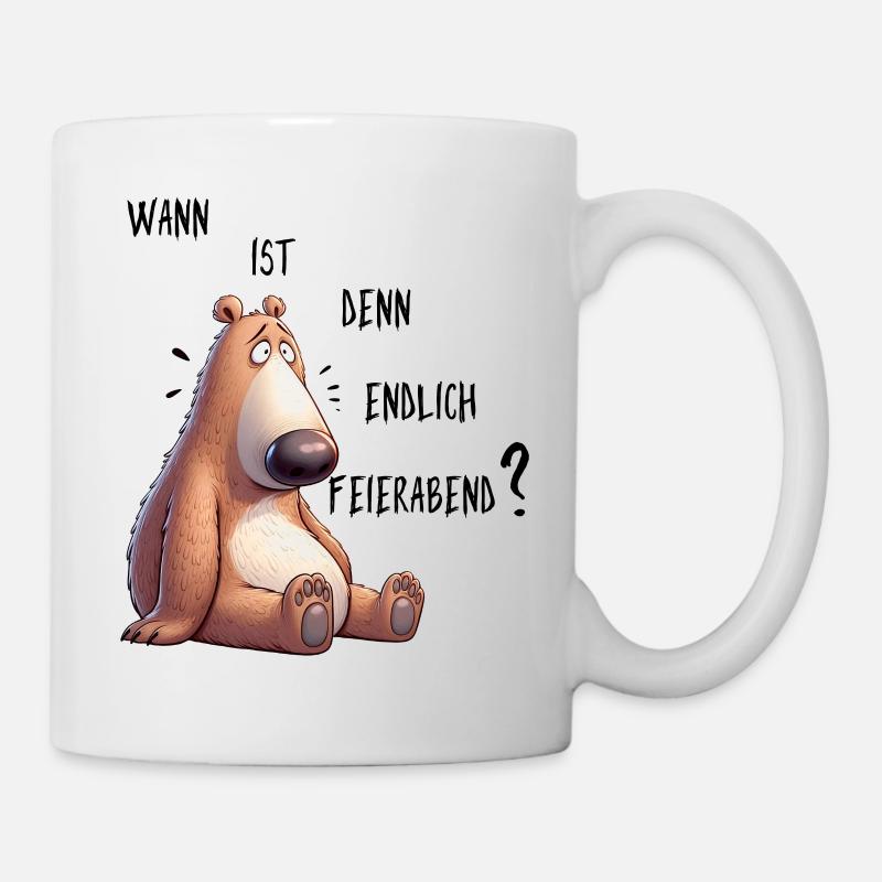 Feierabend Bürotasse | Kollegen Geschenk - Tasse - Weiß