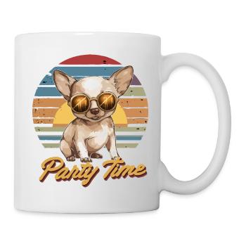 Dog Party Time - Tasse - Weiß - Rechts
