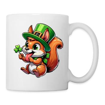 Écureuil effronté de la Saint-Patrick - Mug blanc - blanc - Droite