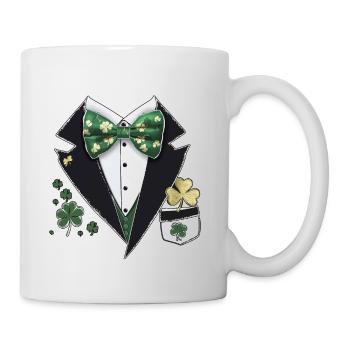 St. Patrick's Day Tuxedo Leprechaun Costume - Mug - white - Right
