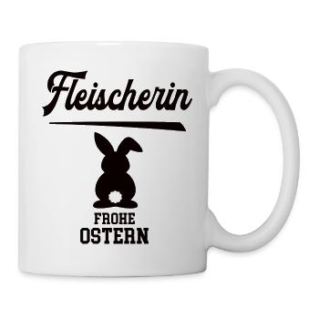 Fleischerin Ostern Geschenk Fleischerei Meisterin - Tasse - Weiß - Rechts