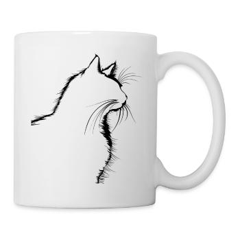 Cat, Cat Motif - Mug - white - Right