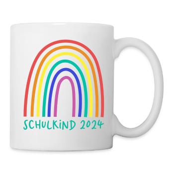 Schulkind 2024 grün - Tasse - Weiß - Rechts
