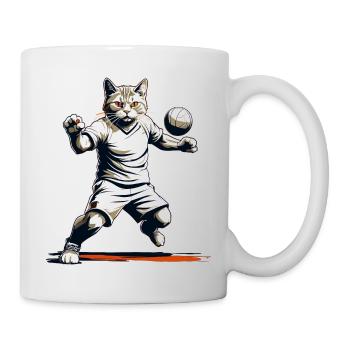 Cool Handball Cat Look Streetwear Iconique - Mug blanc - blanc - Droite