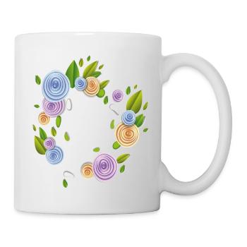 Fantaisie de fleurs - Mug blanc - blanc - Droite