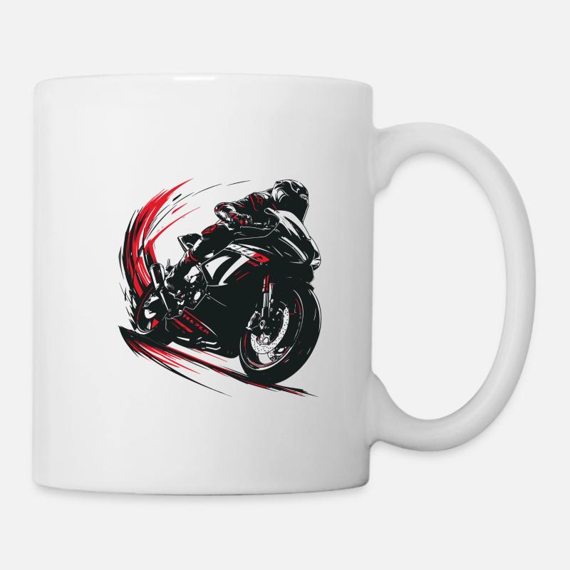 Superbike Motorrad schnell geschenk Geschenkidee - Tasse - Weiß