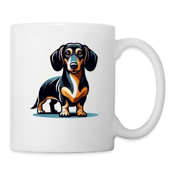 Dachshund Dackel - Tasse - Weiß - Rechts