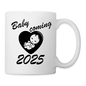 Bébé à venir en 2025, bébé naîtra en 2025 - Mug blanc - blanc - Droite