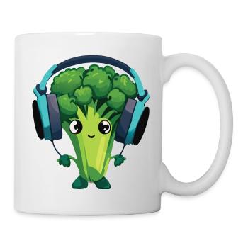 Bubatz - DJ - Musik - Legalize it - Brokkoli - Tasse - Weiß - Rechts