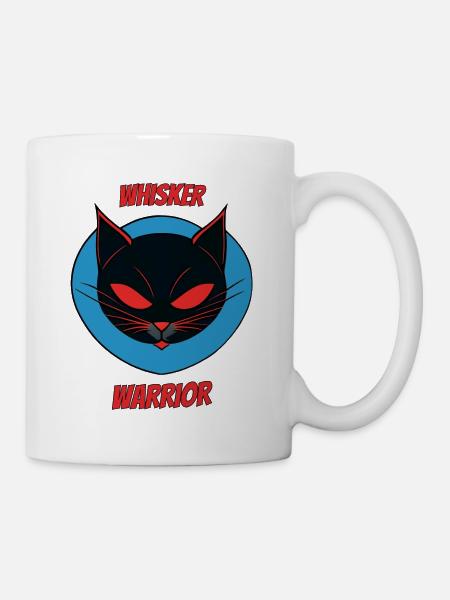 Whisker Warriors logo with text - Mug - white