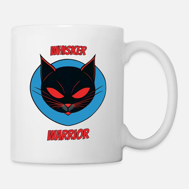 Whisker Warriors logo with text - Mug - white
