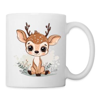 Rehkitz - Tasse - Weiß - Rechts